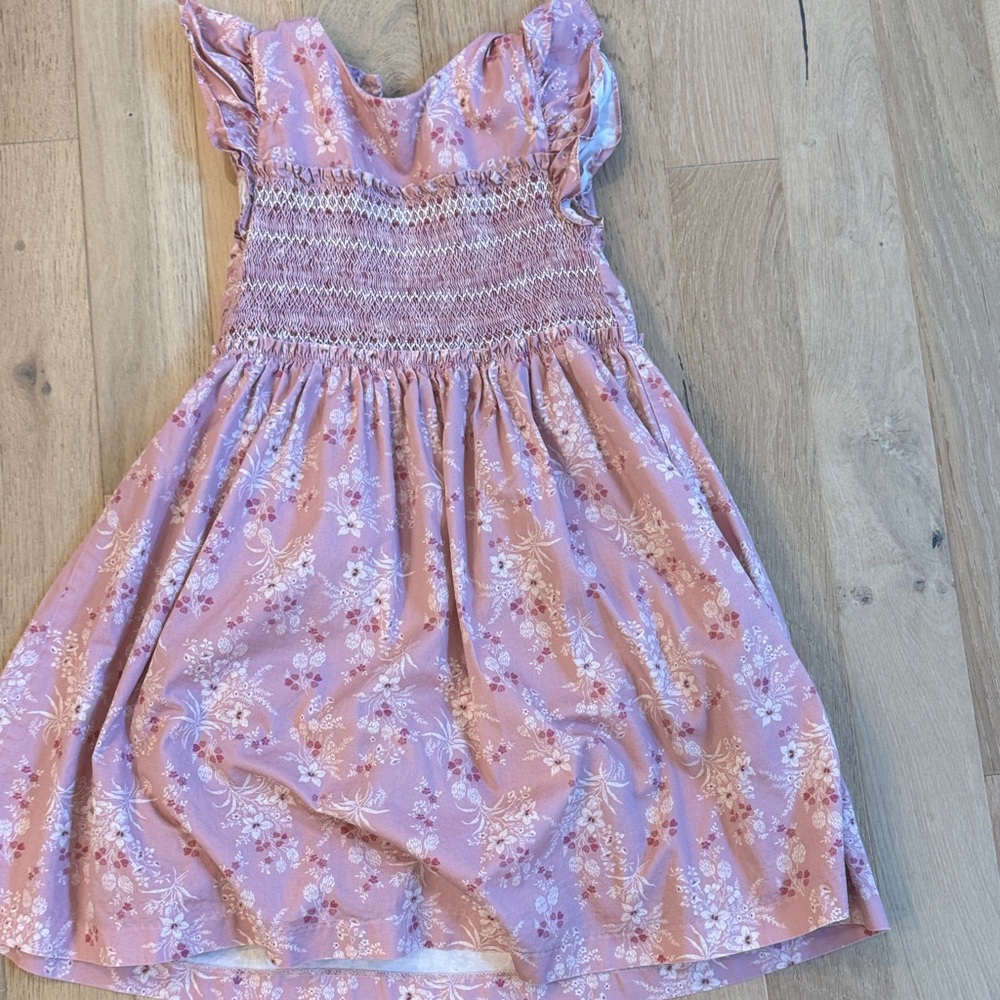 Charming Pink Floral Kids Dress